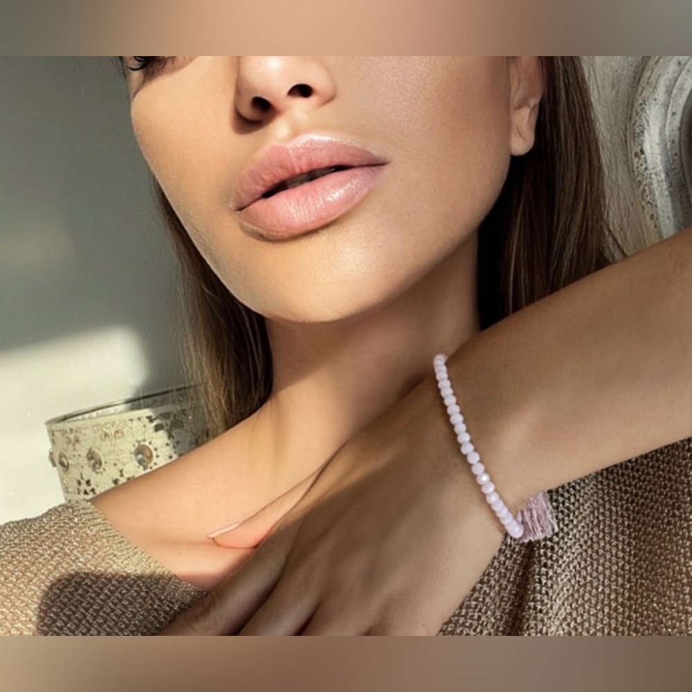 Pink Crystal beaded bracelet girls birthday gift jewelry deals fashion sales buy